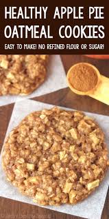 Healthy Apple Pie Oatmeal Cookies In 2020 Oatmeal Cookie Recipes Apple Cookies Recipes Apple Recipes Easy
