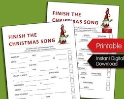 Liven up all of your festive occasions or parties during the holiday season or keep the kids amused with our free printable christmas carol quiz. Christmas Carol Game Etsy