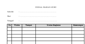 Jurnal kegiatan seperti format terlampir yang di tanda tangani oleh pembimbing baik sekolah maupun didunia usaha/dunia industri. Contoh Buku Jurnal Harian Guru Gatra Guru