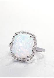 Belk Co 10k White Gold Created Opal And Diamond Ring Opal Diamond Ring Beautiful Jewelry Diamond