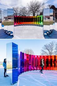 Giant Mirror Installation Invites The Public To Step Inside A Kaleidoscope Of Color Mirror Installation Public Art Interactive Art Installation