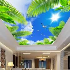 Download and use 30,000+ 3d wallpaper stock photos for free. 3d Ceiling Mural Photo Wallpaper Living Room Theme Hotel Ceiling Wall Decor Ebay