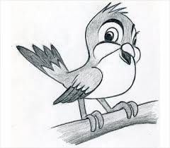 Cartoon Bird Easy Cartoon Drawings Easy Animal Drawings Animal Drawings