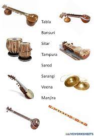 This section on culture of india contains information on various aspects of the great indian culture. Indian Musical Instruments Interactive Worksheet