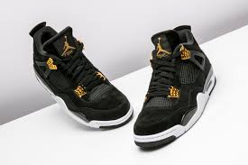Black And Gold Retro 4s Jordan Brand Brings A Clean Lifestyle Aesthetic To The Air Jordan 4 Retro Royalty Http Www Stadiumgoods Com Air Jordan Air Jordans Sneakers Maroon Shoes