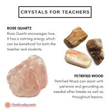 Crystals For Teachers Rose Quartz And Petrified Wood Crystals Healingcrystals Crystal Healing Crystals Crystals And Gemstones