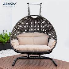 Home furniture outdoor furniture outdoor armchairs. Outdoor Rattan Wicker Seat Hanging Egg Swing Chair With Metal Stand Mail Packaging Buy Swing Chair Hanging Swing Egg Chair Hammock Chairs Product On Aluminum Pergola Alunotec