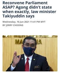 Citing technicality, takiyuddin dodges queries on whether king revoked eos. The Rocket