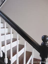 Black And White Stair Railing Black Rail White Stairs Painted Stairs Painted Staircases Stair Railing