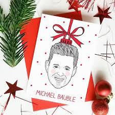 Michael Buble Christmas Card Christmas Puns Bauble Etsy Michael Buble Christmas Christmas Puns Cards