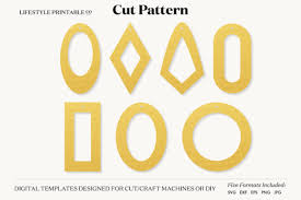 Earrings Template Cut File Graphic By Lifestyle Printable Co Creative Fabrica