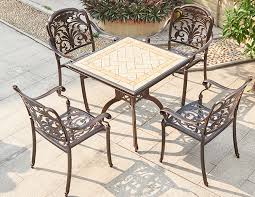 5 piece patio aluminum black chairs set w/side table ottoman garden outdoor. Aluminum Cast Garden Small Furniture Outdoor Luxury Patio Set From China China Garden Small Furniture Outdoor Furniture Luxury Made In China Com