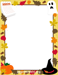 October Border Clip Art Page Border And Vector Graphics Halloween Borders Page Borders Boarders And Frames