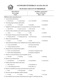 Jul 20, 2021 · 1. Soal Ksm Pendidikan Agama Islam Mts Tingkat Kabupaten