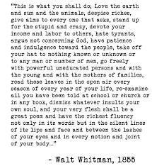Walt Whitman This Is What You Shall Do Earth Quotes Walt Whitman Whitman