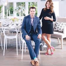 The Lovely Todd Talbot And Jillian Harris Of Love It Or List It Vancouver With Our White Crane Chairs Our Crane Chair Is A Mi Jillian Harris White Crane Style