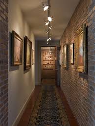 Wine Gallery Interior Brick Wall Antique Oushak Rug Hallway Lighting Hallway Light Fixtures Foyer Design