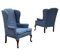 Queen Anne Wingback Chairs - 23 For Sale at 1stDibs