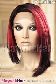 This product doubles as a dye and conditioner, perfectfor the brunette who wants red hair with minimal upkeep. Straight Asymmetrical Lace Front Bob Wig Black Red Tips Regrowth Ebay