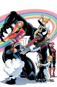 Venom Fan Art Spider Man And Power Pack 3 By Gurihiru The 5 Star Award Of Aw Yeah Superhero Art Comic Book Superheroes Comic Book Artists