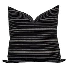 Black And White Striped Throw Pillow Kufri Cusco Stripe Pillow In Black Black White Striped Etsy Stripe Pillow Farmhouse Pillows Black Pillow Covers