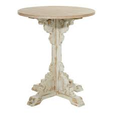 Each will be unique clean with a. Small Round Antique Wood Accent Table White Olivia May Target