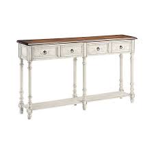 Small console, stained solid beech, french polish. Antique White Gina Console Table Kirklands