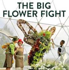 Battle robot with floral pattern. The Big Flower Fight Season 1 Natasia Demetriou S White Floral Patch Maxi Dress Shop Your Tv