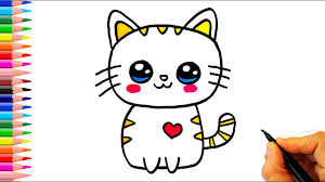 Cok Kolay Sevimli Kedi Nasil Cizilir How To Draw A Cute Kitten Easy Youtube