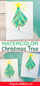 Easy christmas crafts with printables + instructions. How To Paint An Easy Watercolor Christmas Tree Projects With Kids