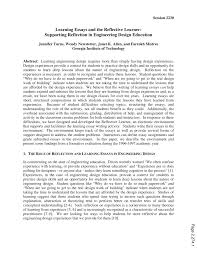 My religious background began in the church of god in christ where the old testament was the primary teachings that shaped my life's values and forms. Pdf Learning Essays And The Reflective Learner Supporting Reflection In Engineering Design Education