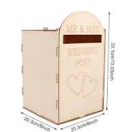 HAYOMAX Wedding Post Box Wooden Gift Card Mailbox : Amazon.ie: Arts & Crafts
