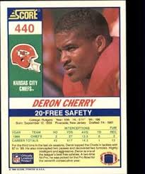 Amazon.com: 1990 Score Football Card #440 Deron Cherry : Collectibles &  Fine Art