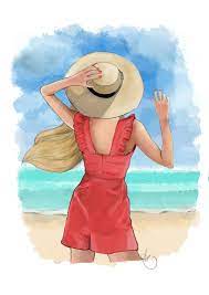 Image Uploaded By Pinodesk Find Images And Videos About Summer Sketch And Holidays On We Heart It The App To Girls Sketch Beach Girls Fashion Illustration