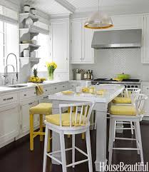 Home Tour A Colorful New York Apartment Yellow Kitchen Decor Small Kitchen Decor Yellow Kitchen Accents