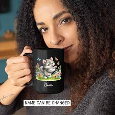 Amazon.com: Baby Wolf Coffee Mugs, Personalized Wolf Mug for Men Women  Animal Lovers, Wolf Playing with Flowers and Butterflies Cup Gift, Custom  Animal Present, Funny Wolf Black Ceramic Mug 11oz, 15oz :