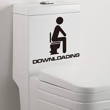 Cute Solid Color Removeable Waterproof Toilet Wall Sticker Bathroom Stickers Funny Bathroom Decor Diy Wall Decals