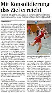 Sie erscheint seit dem 1. Zofinger Tagblatt Vom Montag 25 Tv Zofingen Handball Frauen