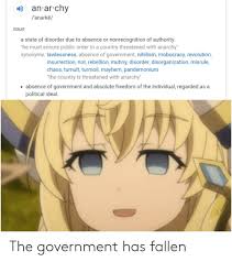 For detailed word list, you can click tabs to switch thirdly, we list other word forms of lawless: An Ar Chy L Anarke Noun A State Of Disorder Due To Absence Or Nonrecognition Of Authority He Must Ensure Public Order In A Country Threatened With Anarchy Synonyms Lawlessness Absence Of Government