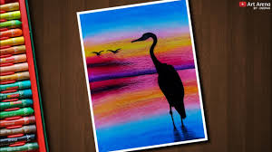 Egret Sunset Landscape Drawing For Beginners With Oil Pastels Step By Step Youtube Oil pastel paintings art drawings easy drawings oil pastel drawings flower drawing art drawings simple oil pastel art soft pastel art art projects.