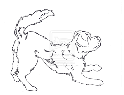 Traditionally Drawn Dog Outline By S1lentknyte On Deviantart Dog Outline Outline Drawings Dog Drawing
