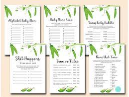 There are a lot of famous twins in history. Twins Peas In A Pod Baby Shower Games Package Instant Download True Or False Trivia Shit Happens Twins Baby Babble Twins Game Tlc634 By Magical Printable Catch My Party