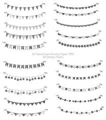 Handgezeichneten Bunting Clipart Doodle Ammer Scrapbooking Kommerzielle Nutzung Von Hand Gezeichnet Girlande Einladung Handgefertigten Poster D Mit Bildern Zeichnen Clipart