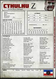Cthulhu pen and paper charakterbogen. Cthulhu Z Charakterbogen Pdf Docdroid