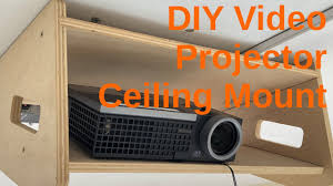 How to mount a projector on ceiling. 7 A Diy Video Projector Mount Ceiling Mount Made Of Plywood Youtube
