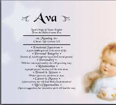 Ava Meaning Names With Meaning Ava Name Baby Names