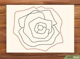 How to draw a rose step by step images. 3 Ways To Draw A Rose Wikihow