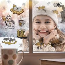 These cool vinyl stickers are also waterproof and resistant to harsh weather conditions. Cozy Winter Window Decals Stikets
