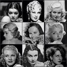 1930s Female Movie Stars L To R From The Top Myrna Loy Mae West Jean Harlow Constance Bennett Paulette Goddard 1930s Hair Female Movie Stars 1930 Hair