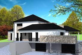 Nbsp Maison Avec Differentes Avancees En Toitures 4 Pans A Croupes Balcon Pour L Etage E Maison Moderne Construction Maison Moderne Plan Architecture Maison